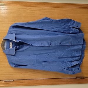 Robert Graham Blue Cotton Long Sleeve Shirt Sz. 42